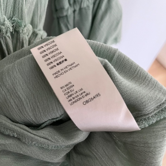 Free People Sweet Darlin Maci Dress Size Small Green Sage - Picture 6 of 6